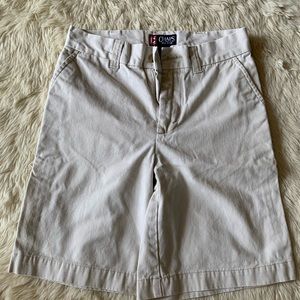 Flat front khaki shorts